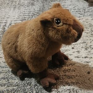Animal Plush Capybara Toy - Brown and Tan